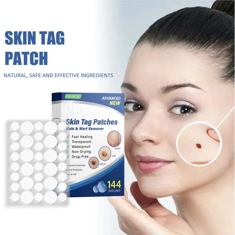 144pcs Skin Tag Remover Patches Quick Effective Mole Wart Removal Pad - nagnail.lk