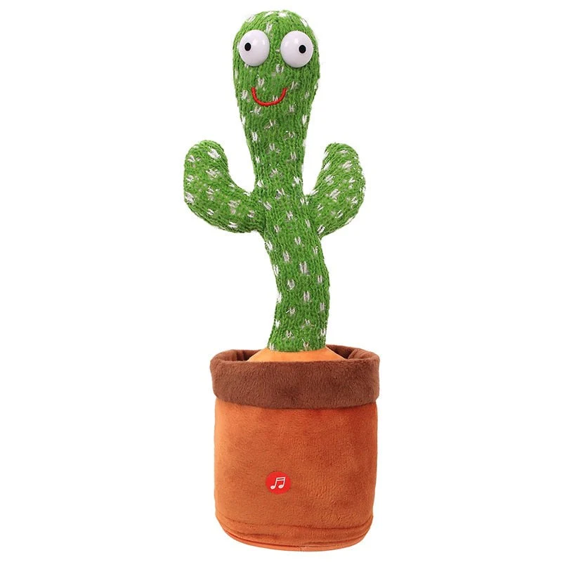 Dancing Cactus Toy - Singing, Talking, and LED Light-Up Plush